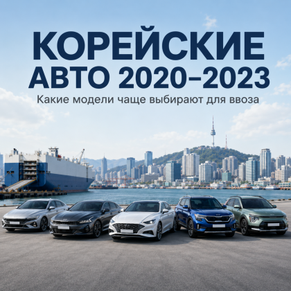 Корейские авто 2020-2023 годов: модели, которые везут чаще