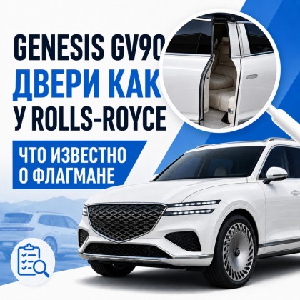 Флагманский Genesis GV90 получит двери в стиле Rolls-Royce Cullinan
