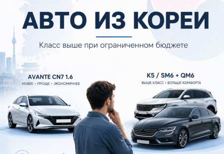 Как купить автомобиль из Кореи классом выше при небольшом бюджете